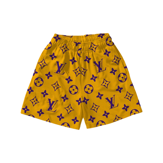 Bravest Studios Yellow & Purple LV Shorts