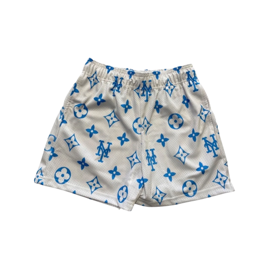 Bravest Studios White & Blue LV Shorts